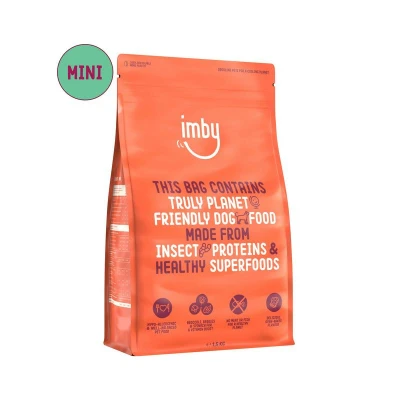 Afbeelding van Imby Hondenvoer Mini 1.5kg Voor kleine honden o.b.v. insecten Hypoallergeen en CO2 neutraal Ovengebakken brokjes