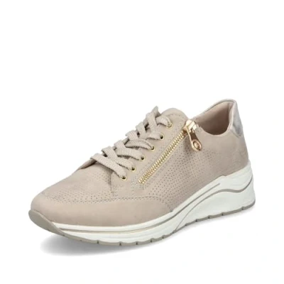 Afbeelding van Rieker Lage sneakers voor dames N9517, Beige 62, 39 EU Large