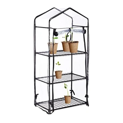 Afbeelding van Relaxdays balkon kweekkas foliekas 126x59x37 cm tomatenkas kleine plantenkas buiten