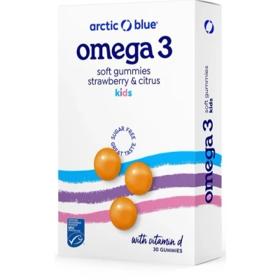 Afbeelding van Arctic Blue Omega 3 Soft Gummies Kids Strawberry Citrus