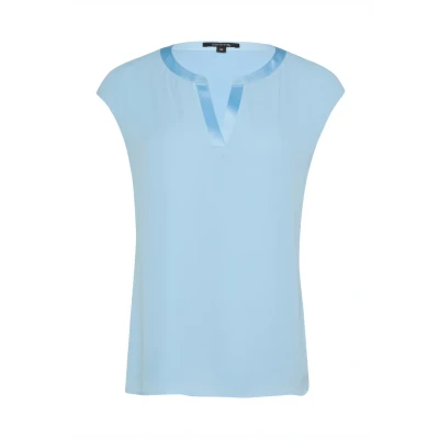 Afbeelding van comma Blouse, Dames, Maat: 38, Hellblau