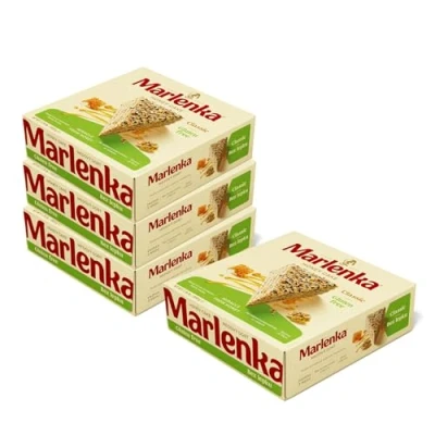 Afbeelding van MARLENKA® 3 + 1 glutenvrije honingtaart met noten 4 x 800 g Tsjechische taart voor desserts en geschenkdozen heerlijke speciale gelegenheden