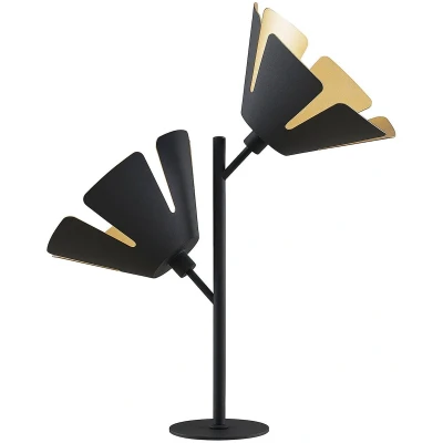 Afbeelding van Lucande tafellamp 2lichts staal, aluminium H: 55 cm E14 zwart, goud