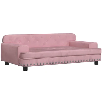 Afbeelding van vidaXL Hondenmand 90x53x30 cm fluweel roze
