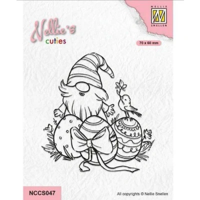 Afbeelding van Nellie Choice Nellie&#039;s Cuties Clear Stamp Paas Gnome 5 NCCS047 (03 23)
