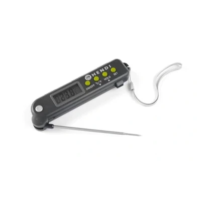 Afbeelding van Hendi Thermometer met inklapbare sonde, Kunststof, Grijs, 4(b)x16(d)x2,5(h)cm, 271308