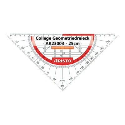Afbeelding van Aristo geodriehoek GEO COLLEGE 22 cm met greep AR 23008