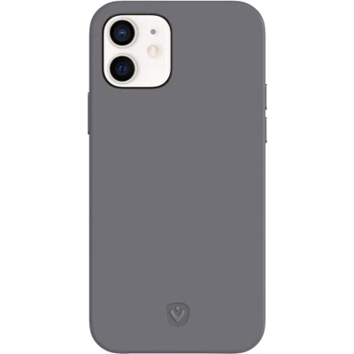 Afbeelding van Valenta Leather Back Cover Snap Luxe Apple iPhone 12 Mini Grey