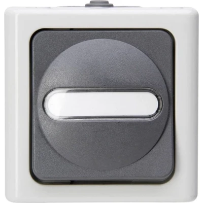 Afbeelding van Kopp 561456001 BlueElectric Compleet Knop spatwaterdicht Grijs 1 stuks