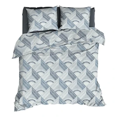 Afbeelding van Romanette Pantheon Dekbedovertrek Tweepersoons 200x200/220 cm Blauw/Grijs