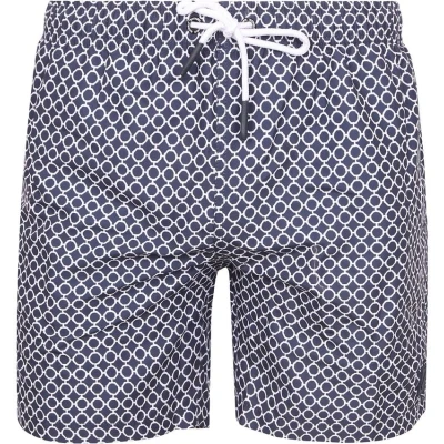 Afbeelding van Suitable Zwembroek Circle Chain Navy maat M Heren met Regular fit Pasvorm Herenkleding