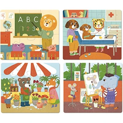 Afbeelding van Vilac groeipuzzels beroepen (6, 9, 12, 16 st)