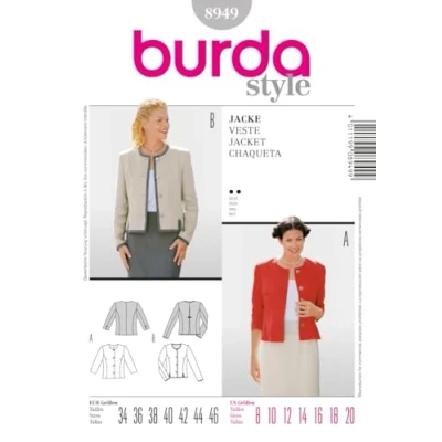 Afbeelding van Burda Naaipatroon 8949 Jasje in variaties