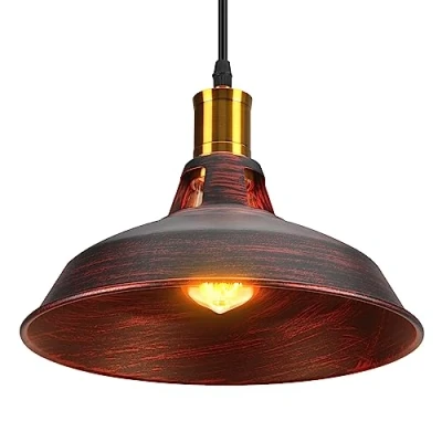 Afbeelding van TOKIUS Hanglamp, industriële vintage, plafondlamp, E27, woonkamer, metaal, retrostijl, Scandinavisch, design, kabel verstelbaar (roestvrij, 1 stuk)