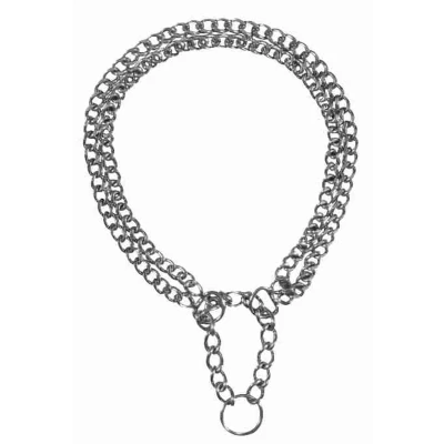 Afbeelding van Trixie Halsband Half Slip Kettinghalsband 2 rijen Maat M: 40 cm/2,0 mm