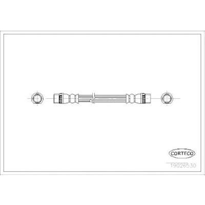 Afbeelding van CORTECO 19026530 Remslang Achteras 165 RENAULT: TWINGO 2, CLIO 2