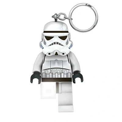 Afbeelding van IQ Lego Star Wars Stormtrooper sleutelhanger met led zaklamp, kinderspeelgoed, 76 mm figuur, 2 CR2025 batterijen inbegrepen