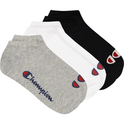 Afbeelding van Champion Core 3pp Sneakersokken, uniseks, 3 stuks, lichtgrijs gemêleerd, wit, zwart