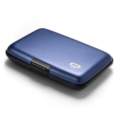 Afbeelding van Ögon Designs Smart Case portemonnee met RFID bescherming, compact, minimalistisch, voor dames en heren, marineblauw, Taille unique
