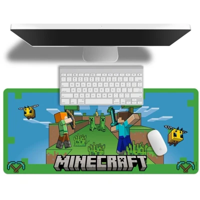 Afbeelding van Minecraft Bureaumat Computer mat Gaming Onderlegger Groen 80 x 35 CM