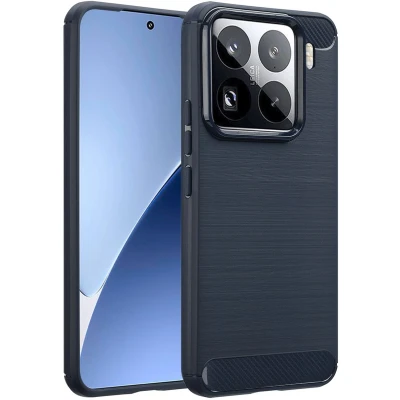 Afbeelding van imoshion Hoesje Geschikt voor Xiaomi 15 Pro Brushed Backcover Donkerblauw
