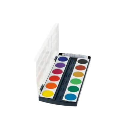 Afbeelding van Herlitz 10116655 verfdoos 12 kleuren incl. tube witte grondverf