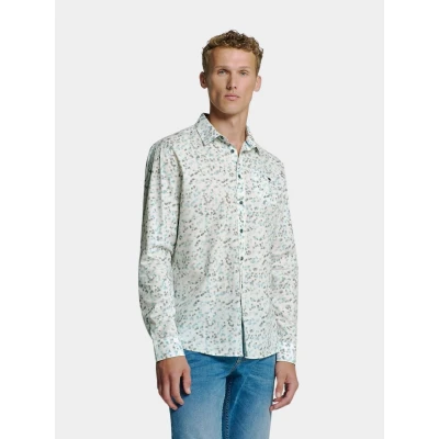 Afbeelding van No Excess Overhemd Geblokt Blauw/dessin XXL