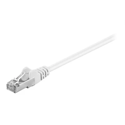 Image de goobay Cordon de raccordement RJ 45 (M) pour 7.5 m SF/UTP CAT 5e moulé, sans crochet blanc