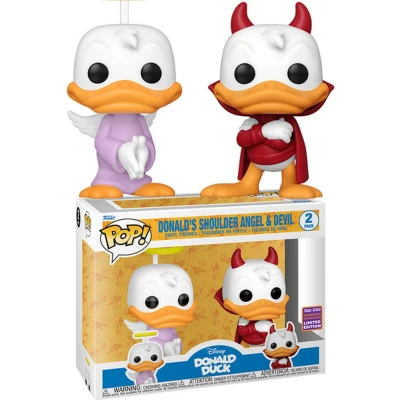Afbeelding van Funko Pop! 2 Pack: Disney Donald Duck Donald&#039;s Shoulder Angel &amp; Devil Limited Edition