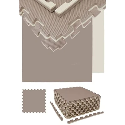 Afbeelding van Gym Mat: 4.8sqm Profi Fitness Mat Dikte 2cm Set van 12 Training Matten 63x63cm Vloer Besche...