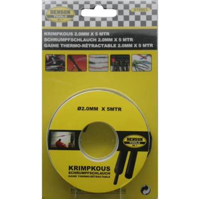 Afbeelding van Benson Krimpkous 2 mm x 5 meter Zwart