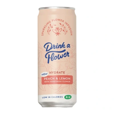 Afbeelding van Drink A Flower Peach&amp;Lemon Bio Blik 12 x 25 cl