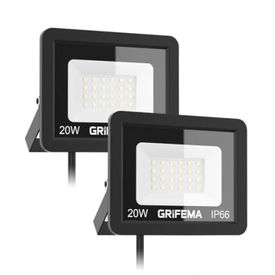 Afbeelding van GRIFEMA 2 x GD401 20 W IP65 led buitenspots, waterdicht, schijnwerper