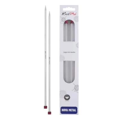 Afbeelding van KnitPro Nova Metal breinaalden 40cm 4.00mm 3st