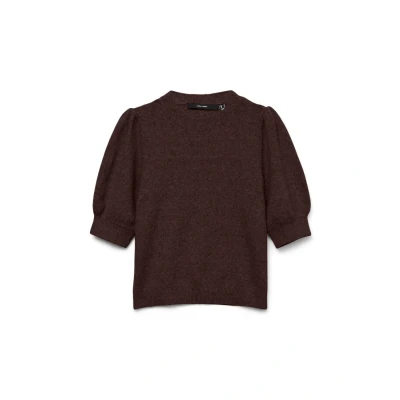 Afbeelding van Vero Moda Vmdoffy Oneck Tshirt basic, Dames, Maat: XS, Chocolate torte