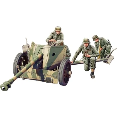 Afbeelding van 1:35 MiniArt 35400 Duitse 7.5cm Anti Tank Gun PAK 40 mid. prod. w/field artillery crew Plastic Modelbouwpakket