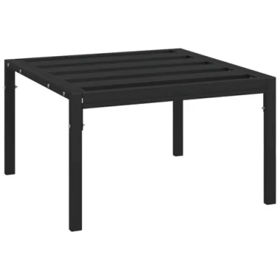 Image de vidaXL Table basse de jardin noir 60x60x35 cm acier362726
