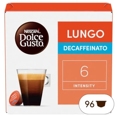 Afbeelding van Nescafé Dolce Gusto Lungo decaf capsules 6x 16 = 96 koffiecups
