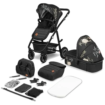 Afbeelding van Lionelo Amber 2in1 kinderwagen tot 22kg ligpositie wieg 9kg