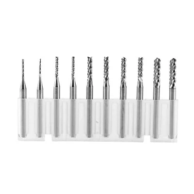 Afbeelding van 10st Wolfraam Carbide Frees Spiraal CNC Rotary Frezen Graveren Set Bits Cutting Edge 1.0/1.5/2.0/2.5/3mm
