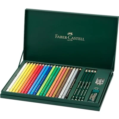 Afbeelding van Gift set Polychromos potloden, 9000 slijper en gum