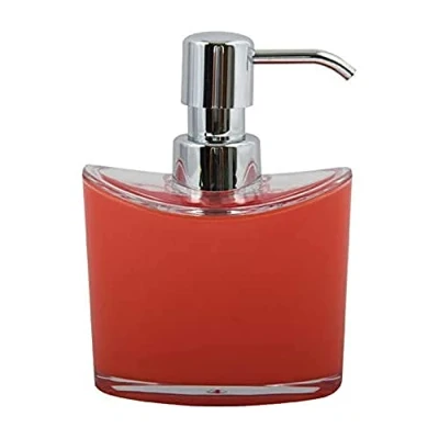 Afbeelding van MSV Zeeppompje/dispenser Aveiro PS kunststof rood/zilver 11 x 14 cm 260 ml