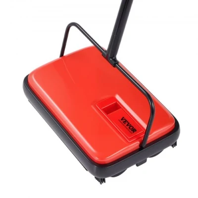 Image de VEVOR Balai Mécanique Balayeuse Manuelle pour Plancher et Tapis Maison Rouge