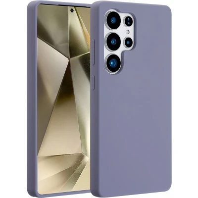 Afbeelding van Accezz Hoesje Geschikt voor Samsung Galaxy S25 Ultra Siliconen Liquid Silicone Backcover MagSafe grijs