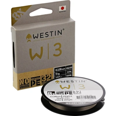 Afbeelding van Westin W3 8 Braid 150m Smokey Grey Gevlochten lijn 0.148mm (6.1kg)