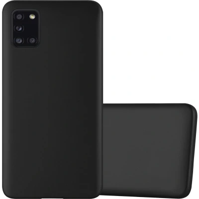 Afbeelding van Cadorabo Hoesje geschikt voor Samsung Galaxy A31 in METALLIC ZWART Beschermhoes gemaakt van flexibel TPU silicone Case Cover
