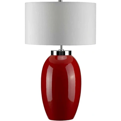 Afbeelding van Klassieke Tafellamp Steady Lighting Kunststof Klassiek E27 L: 42cm Voor Binnen Woonkamer Eetkamer Rood