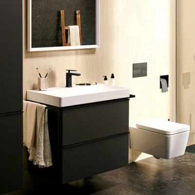 Afbeelding van hansgrohe Tecturis E ééngreeps wastafelkraan 110 CoolStart met trekwaste Brushed Bronze