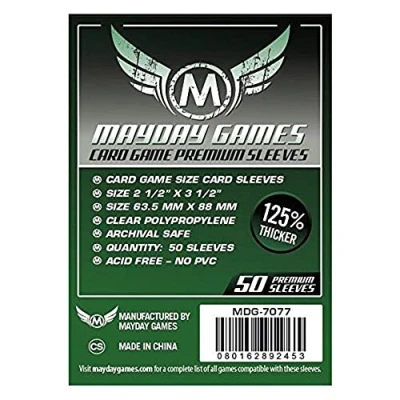 Afbeelding van 50 Mayday Games Card Sleeves 63,5 x 88mm (MDG 7077)