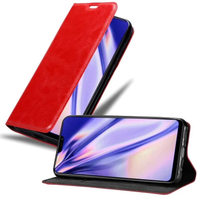 Afbeelding van Cadorabo Hoesje geschikt voor Vivo Y85 in APPEL ROOD Beschermhoes met magnetische sluiting, standfunctie en kaartvakje Book Case Cover Etui